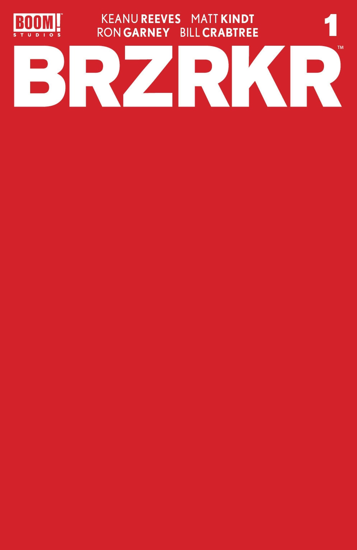 BRZRKR (BERZERKER) #1 CVR F 1:10 INCV RED BLANK SKETCH CVR - Comicbookeroo