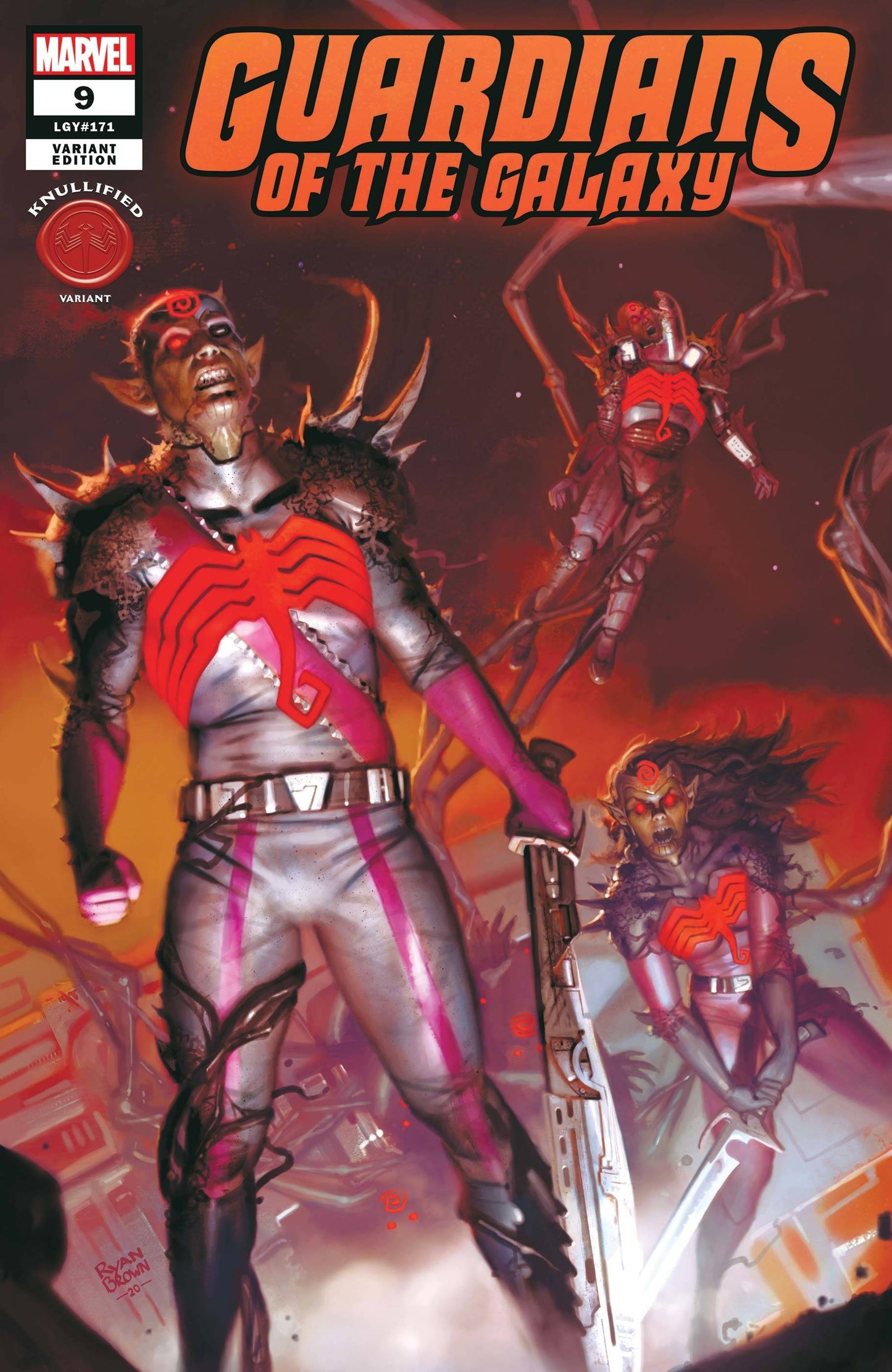 GUARDIANS OF THE GALAXY (2020) #9 BROWN KNULLIFIED VAR - Comicbookeroo