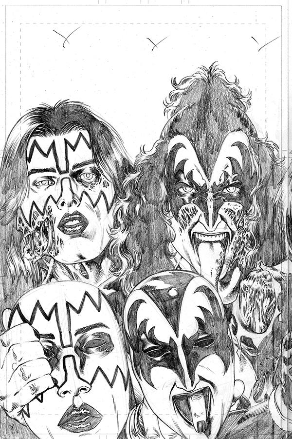KISS ZOMBIES #5 1:11 BUCHEMI PENCILS FOC INCV - Comicbookeroo