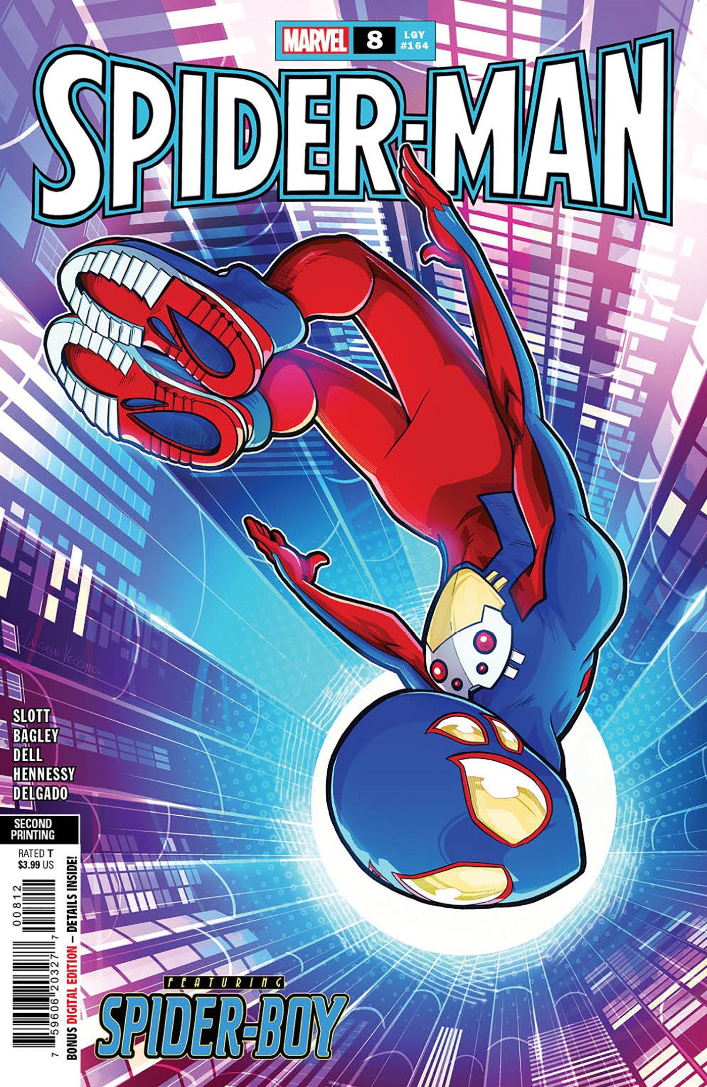 SPIDER-MAN #8 2ND PTG LUCIANO VECCHIO VAR - Comicbookeroo