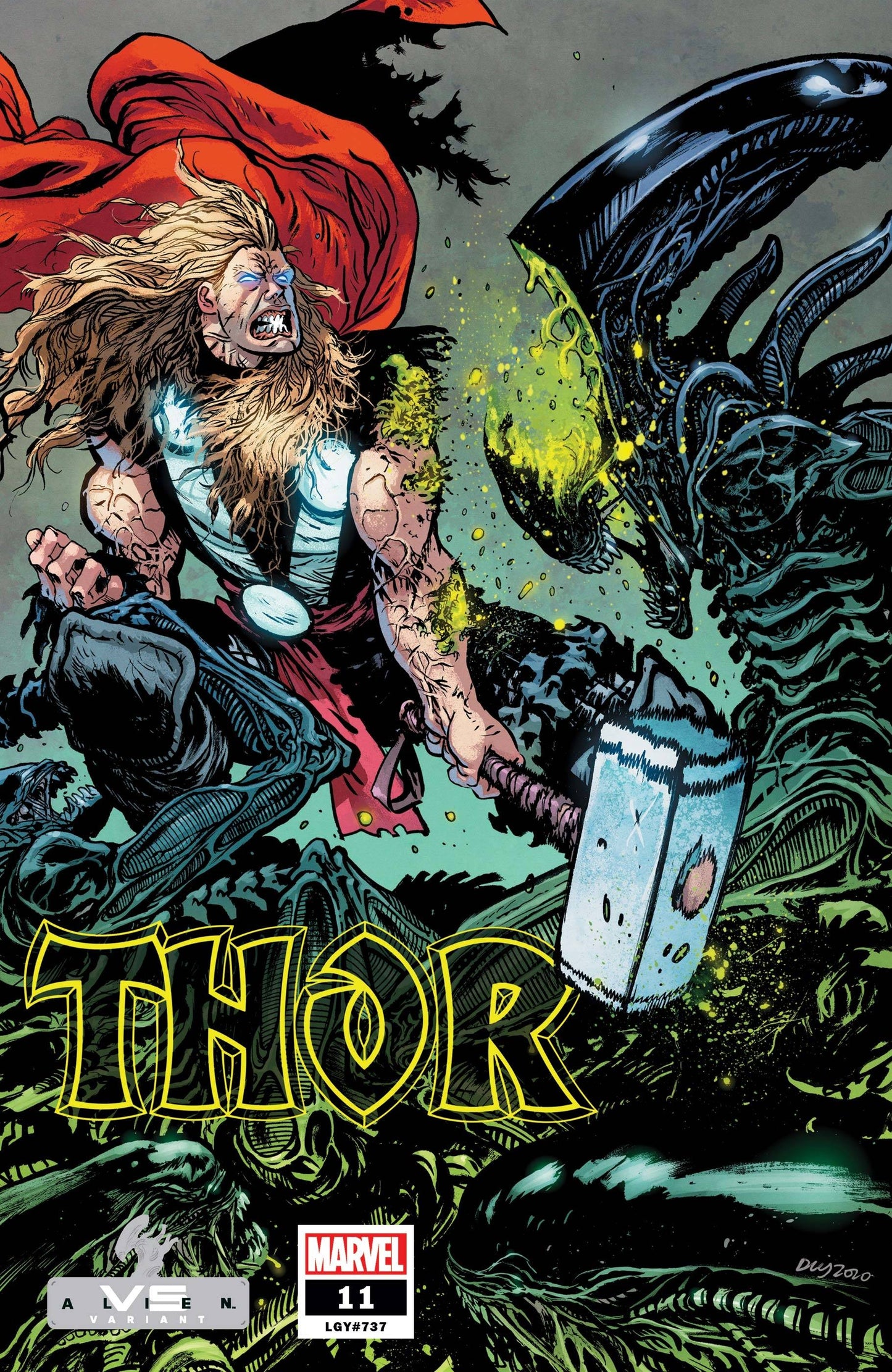 THOR #11 DANIEL WARREN JOHNSON MARVEL VS ALIEN VAR - Comicbookeroo