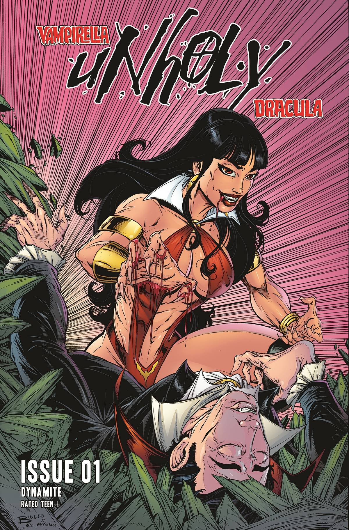 VAMPIRELLA DRACULA UNHOLY #1 CVR T FOC MCFARLANE HOMAGE BIGG - Comicbookeroo