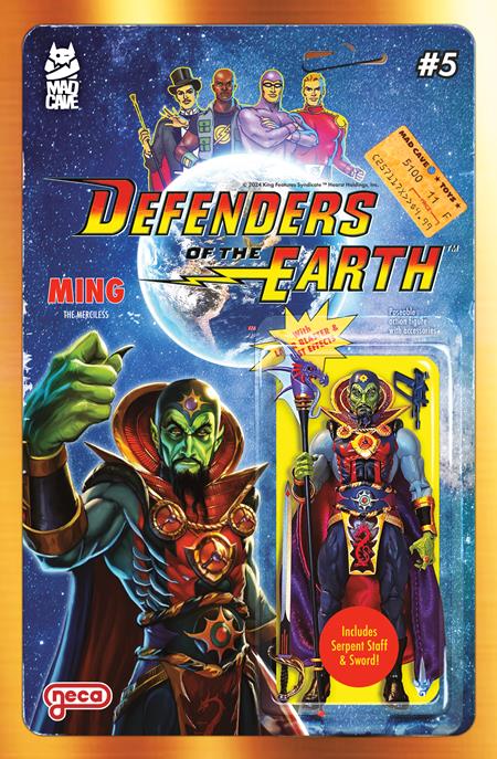 DEFENDERS OF THE EARTH #5 (OF 8) CVR B DJORDJE DJOKOVIC ACTION FIGURE VAR (05 Mar Release) - Comicbookeroo