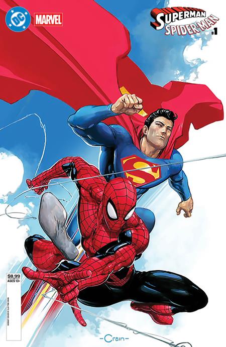 DC MARVEL SUPERMAN SPIDER-MAN #1 (ONE SHOT) CVR D CLAYTON CRAIN CARD STOCK VAR (25 Mar Release)