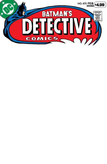 DETECTIVE COMICS #475 FACSIMILE EDITION CVR B BLANK CARD STOCK VAR (2026 EDITION) (11 Mar Release)