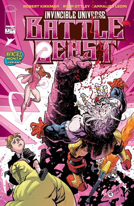 INVINCIBLE UNIVERSE BATTLE BEAST #7 CVR H RYAN OTTLEY & ANNALISA LEONI INVINCIBLE TEAM UP VAR (18 Mar Release)