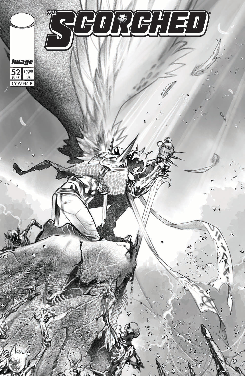SPAWN SCORCHED #52 CVR B IG GUARA B&W VAR (01 Jul Release)