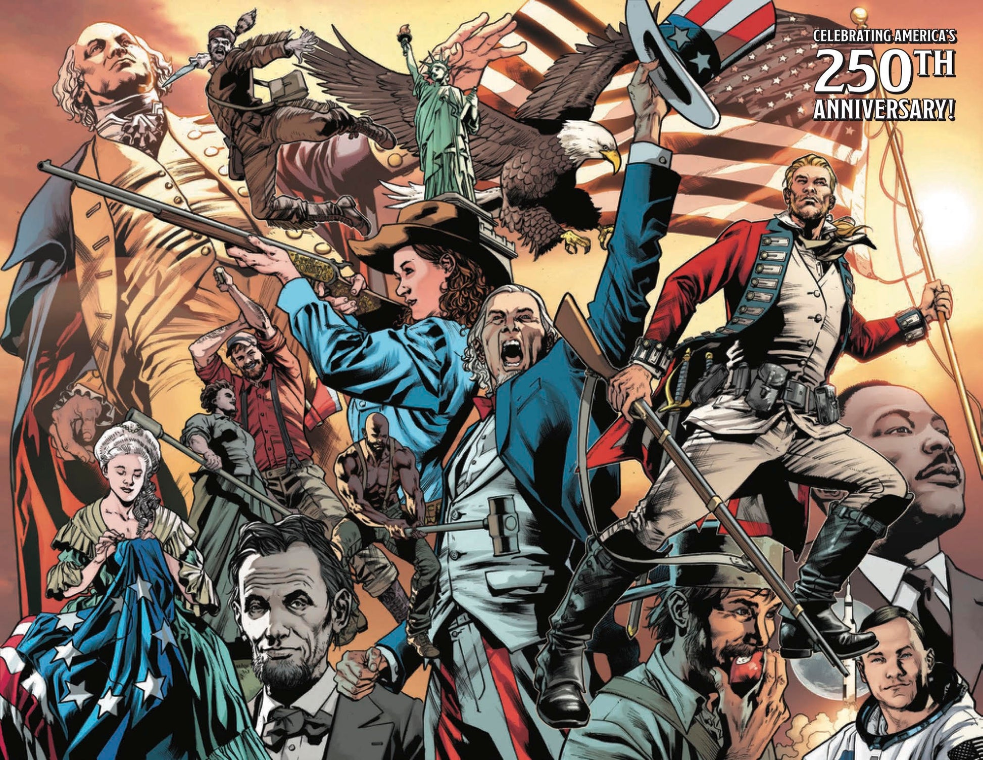 REDCOAT #19 CVR C GARY FRANK USA 250TH ANNIVERSARY WRAPAROUND VAR