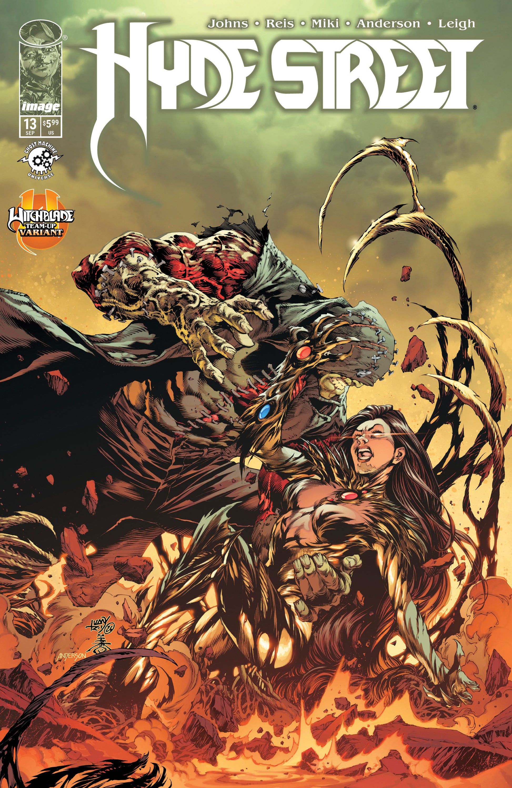 HYDE STREET #13 CVR C IVAN REIS & DANNY MIKI WITCHBLADE TEAM UP VAR