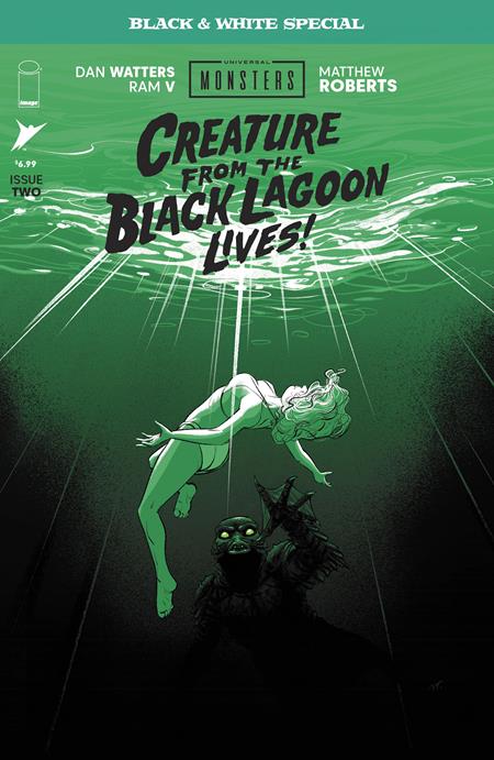 UNIVERSAL MONSTERS CREATURE FROM THE BLACK LAGOON LIVES BLACK & WHITE SPECIAL #2 (OF 2) CVR A MATTHEW ROBERTS (Backorder, Allow 4-5 Weeks)