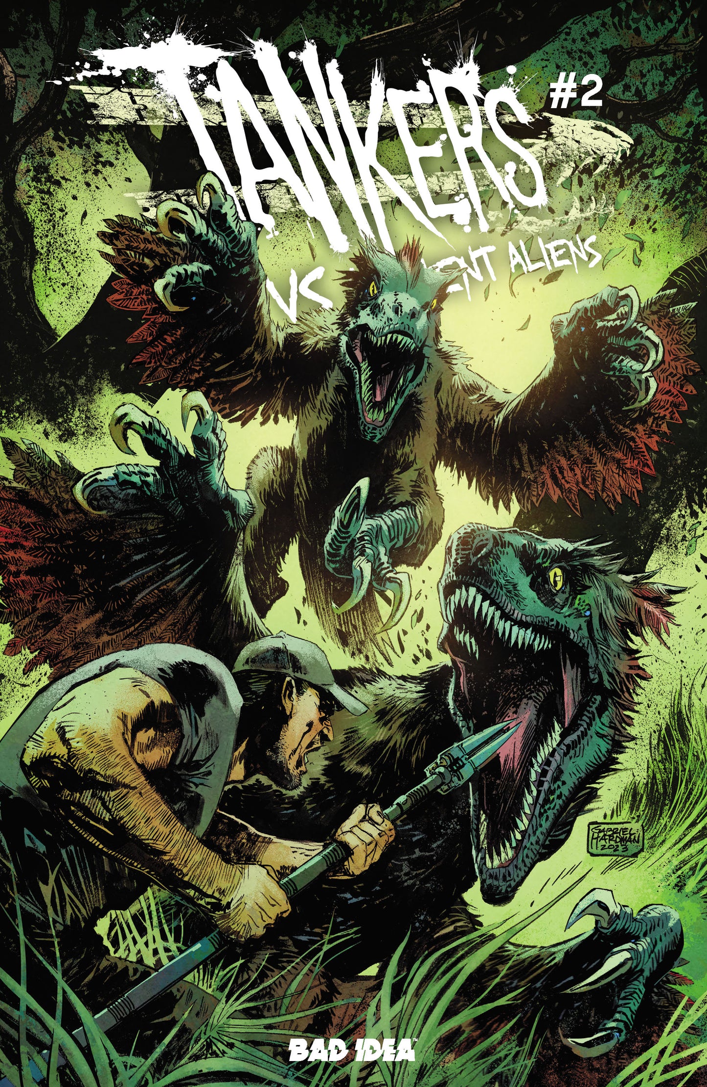 TANKERS VS ANCIENT ALIENS #2 (OF 4) CVR A GABRIEL HARDMAN (15 Jul Release)