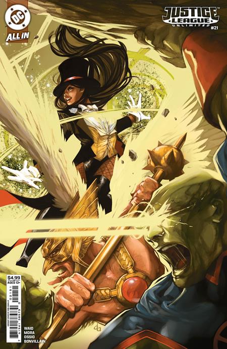 JUSTICE LEAGUE UNLIMITED #21 CVR E DON AGUILLO CARD STOCK VAR (Backorder, Allow 4-5 Weeks)