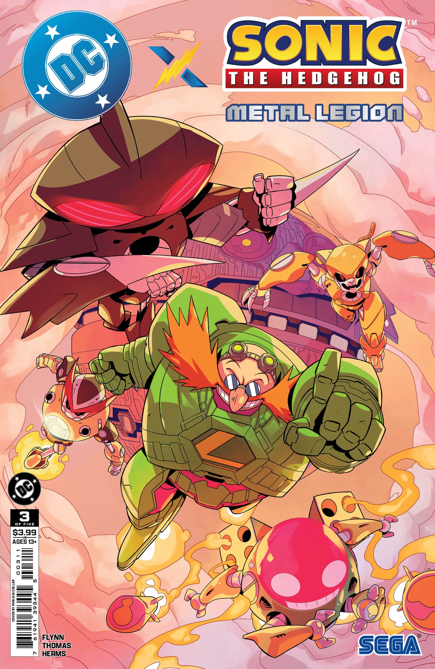 DC X SONIC THE HEDGEHOG THE METAL LEGION #3 (OF 5) CVR A PABLO M COLLAR (01 Jul Release)