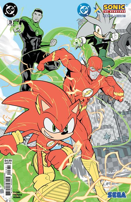 DC X SONIC THE HEDGEHOG THE METAL LEGION #3 (OF 5) CVR C TRAVIS MERCER CARD STOCK VAR (Backorder, Allow 4-5 Weeks)