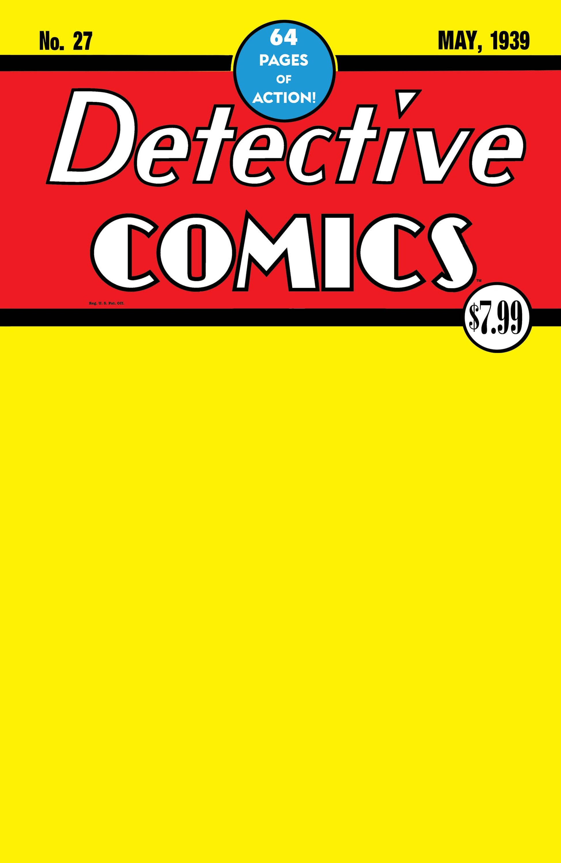 DETECTIVE COMICS #27 FACSIMILE EDITION CVR C BLANK CARD STOCK VAR (2026) | DC COMICS | Comicbookeroo