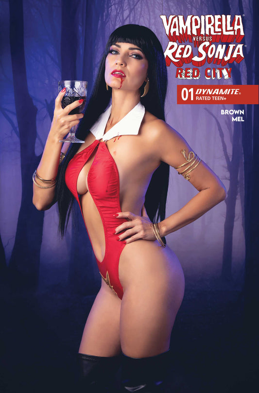 VAMPIRELLA VS RED SONJA RED CITY #1 CVR C COSPLAY VAMPIRELLA IVYCOSPLAY VAR (05 Aug Release)