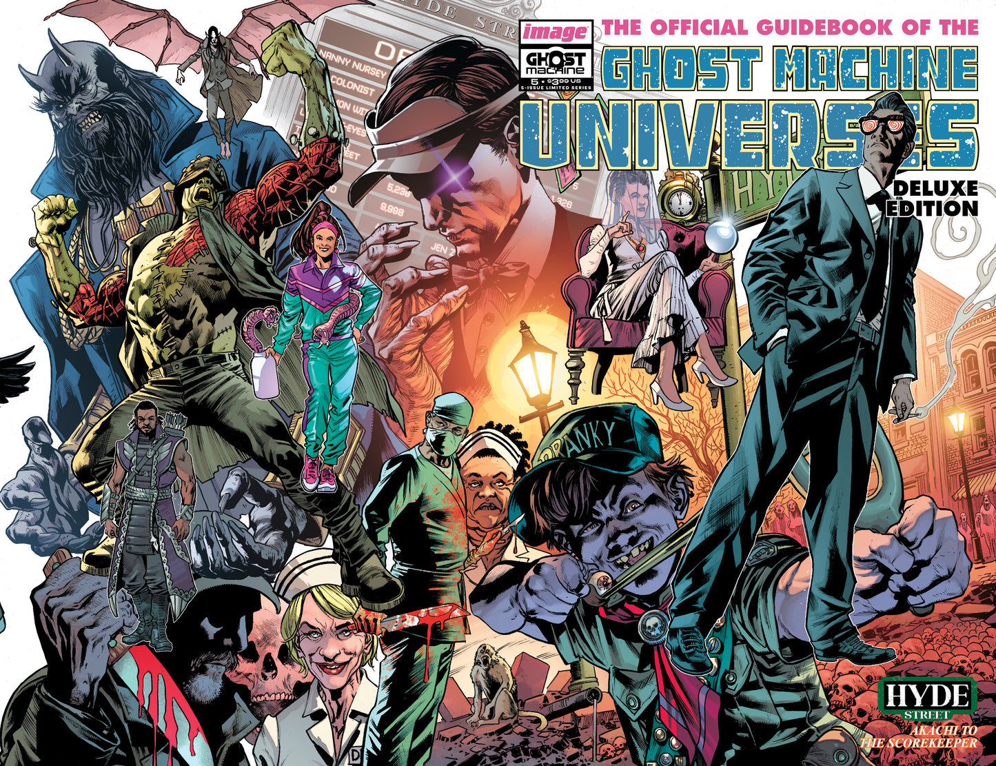 GHOST MACHINE THE OFFICIAL GUIDEBOOK #5 (OF 5) CVR B BRYAN HITCH & BRAD ANDERSON WRAPAROUND VAR (05 Aug Release)