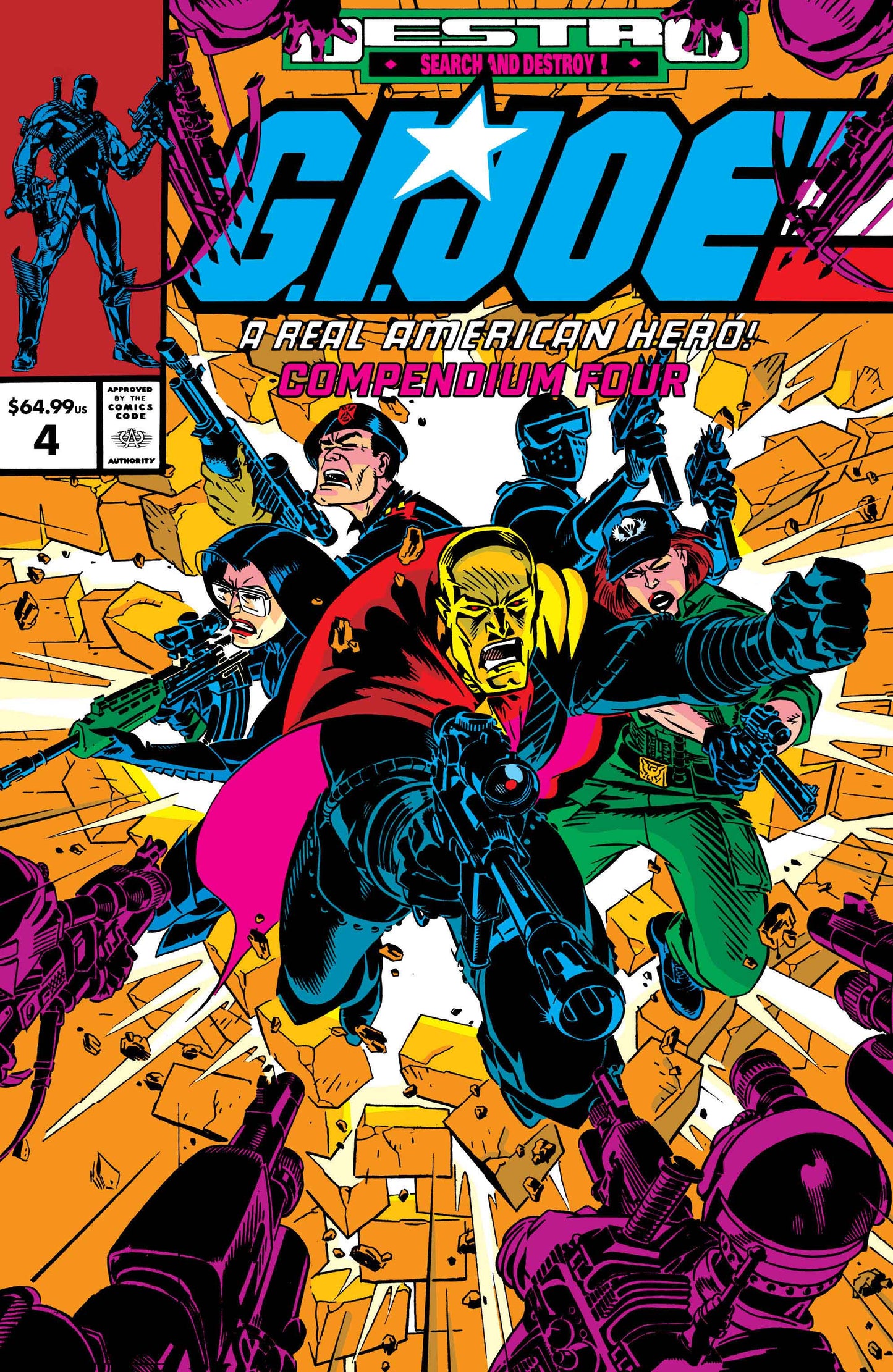GI JOE A REAL AMERICAN HERO COMPENDIUM TP VOL 04 DIRECT MARKET EXCLUSIVE MICHAEL GOLDEN CVR (26 Aug Release)