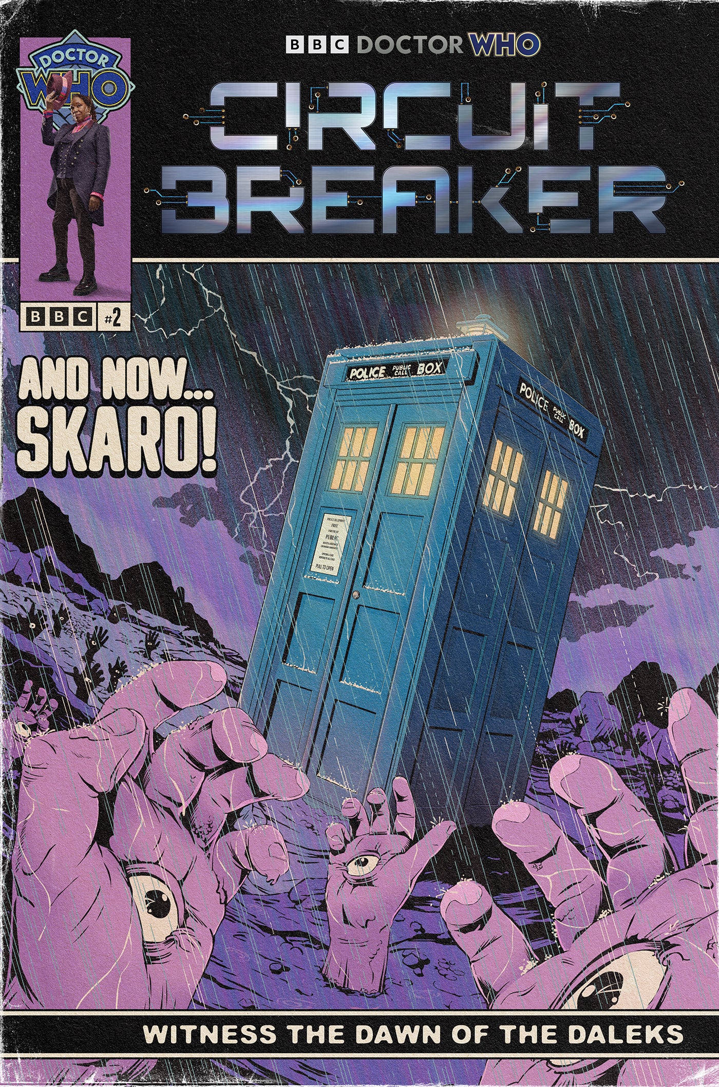 DOCTOR WHO CIRCUIT BREAKER #2 (OF 2) CVR D FLOPS DALEK TAKEOVER CARDSTOCK VAR | TITAN COMICS | Comicbookeroo