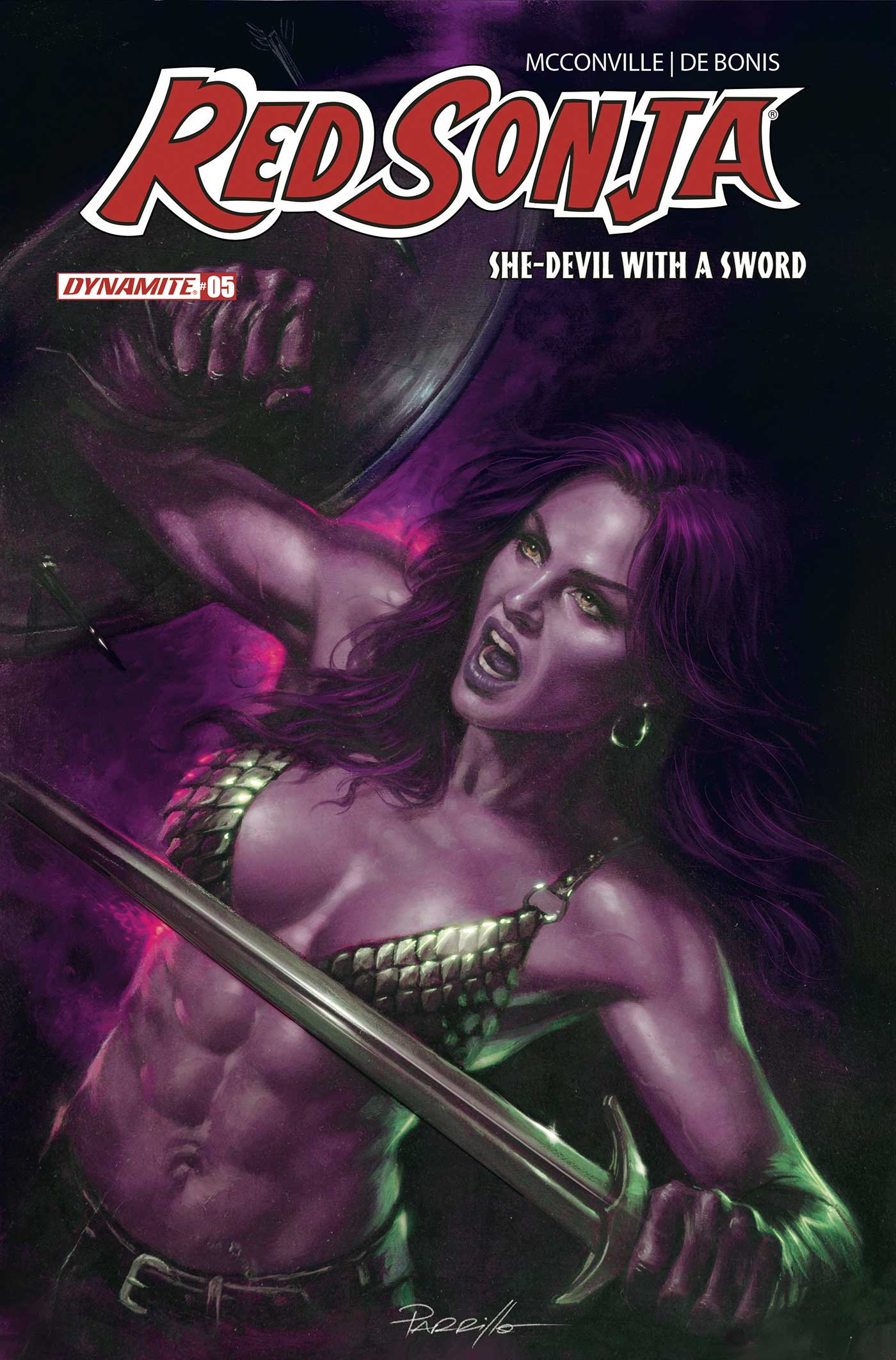 RED SONJA SHE DEVIL WITH A SWORD #5 CVR K LUCIO PARRILLO ULTRAVIOLET VAR