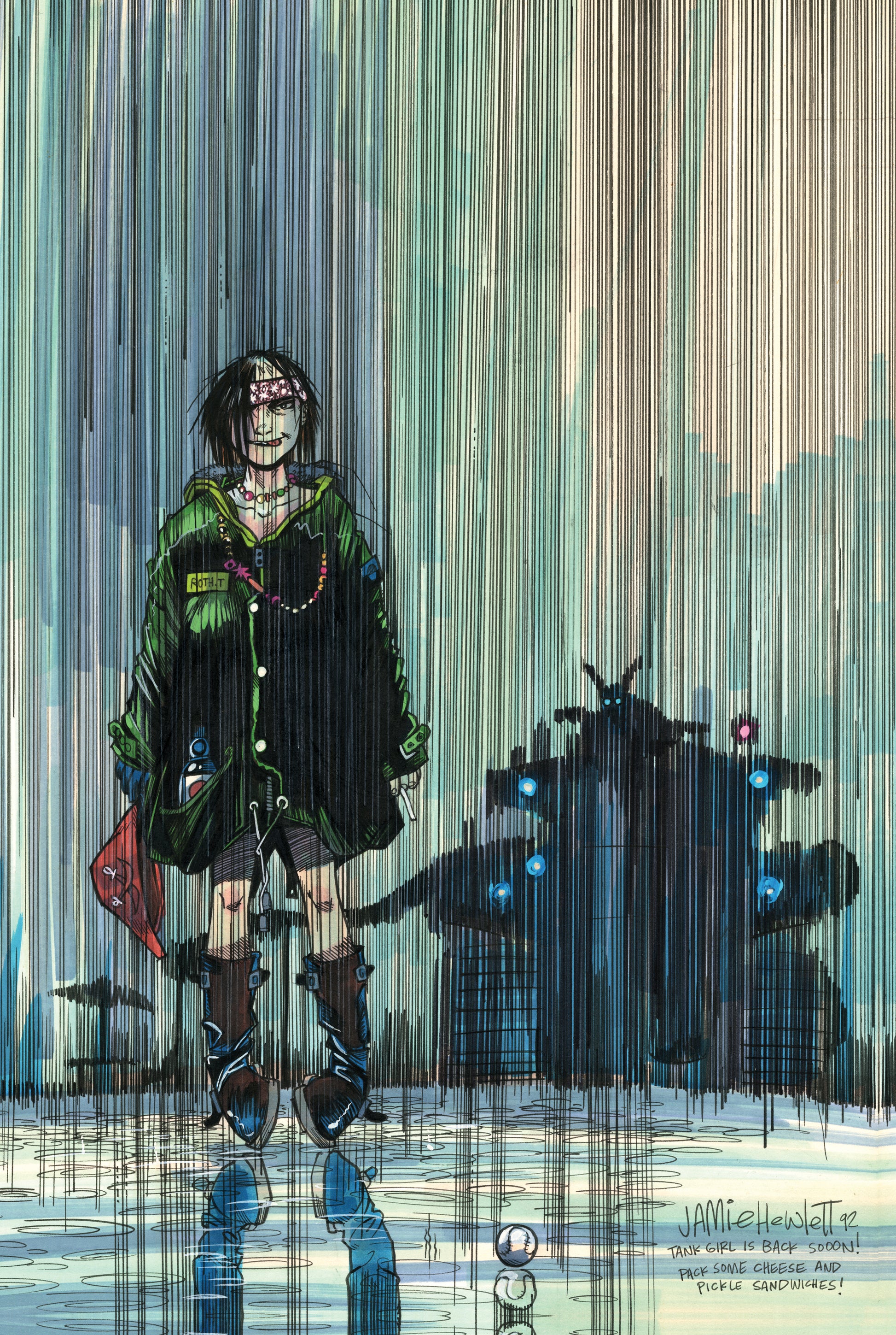 TANK GIRL BLUE HELMET SUMMER SPECIAL #1 (ONE SHOT) CVR C JAMIE HEWLETT VIRGIN CARDSTOCK VAR (MR) | TITAN COMICS | Comicbookeroo