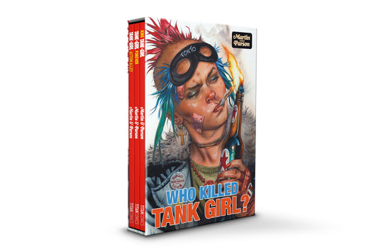 WHO KILLED TANK GIRL HC SLIPCASE SET REGULAR EDITION GREG STAPLES (MR) | TITAN COMICS | Comicbookeroo