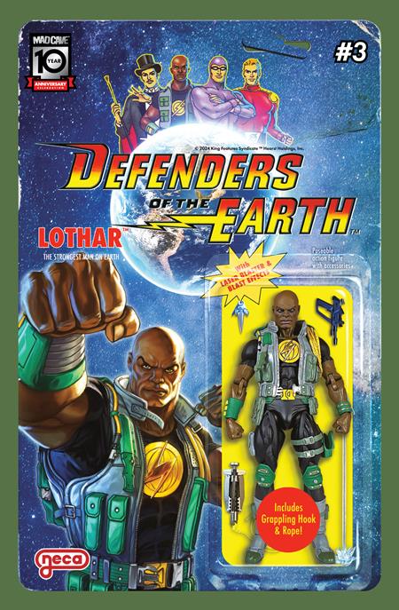 DEFENDERS OF THE EARTH #3 (OF 8) CVR B DJORDJE DJOKOVIC ACTION FIGURE COVER VAR (Backorder, Allow 4-5 Weeks) - Comicbookeroo