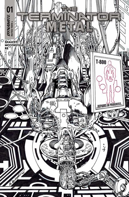 TERMINATOR METAL #1 CVR M INC 1:5 BOB LAYTON LINE ART FOC BONUS VAR