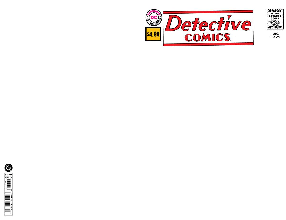 DETECTIVE COMICS #298 FACSIMILE EDITION CVR B BLANK CARD STOCK VAR | DC COMICS | Comicbookeroo