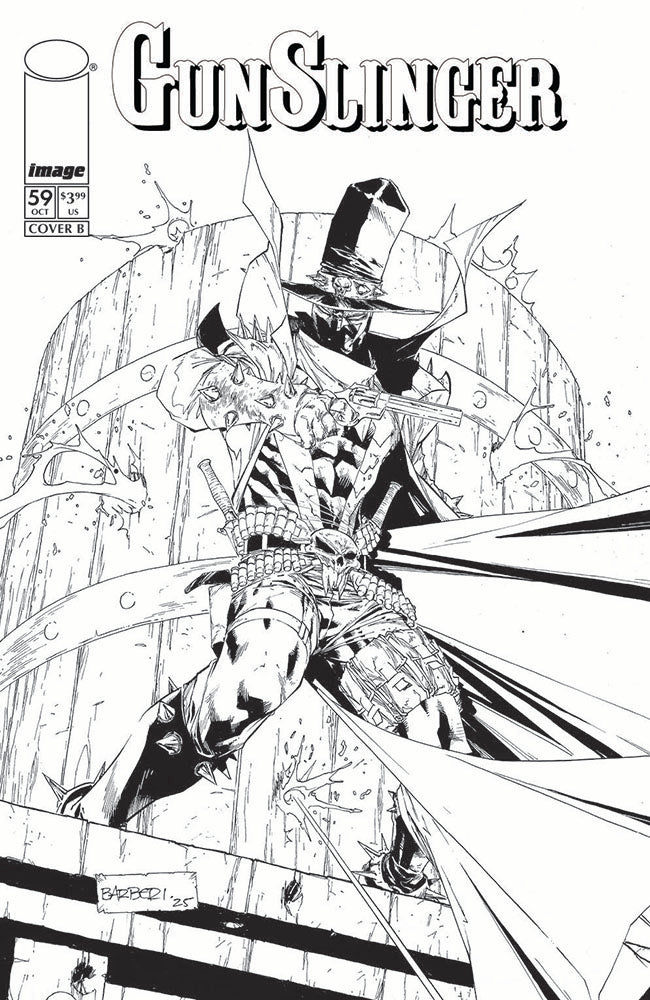 GUNSLINGER SPAWN #59 CVR B CARLO BARBERI B&W VAR