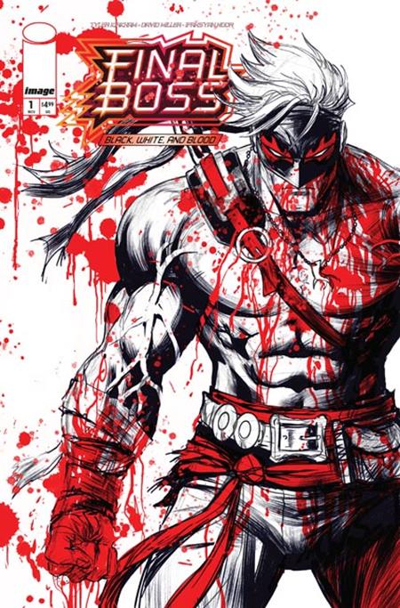 FINAL BOSS #1 BLACK WHITE AND BLOOD REPRINT CVR A TYLER KIRKHAM