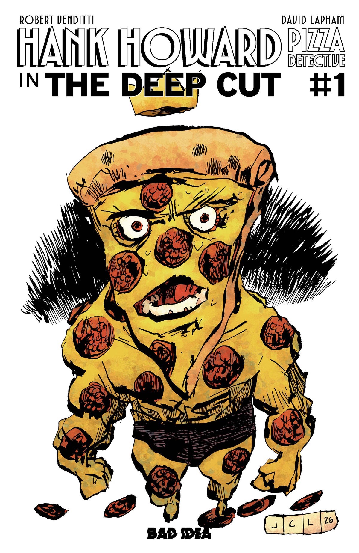 HANK HOWARD PIZZA DETECTIVE THE DEEP CUT #1 (ONE SHOT) CVR C PIZZA BY JESSE LONERGAN VAR | BAD IDEA | Comicbookeroo