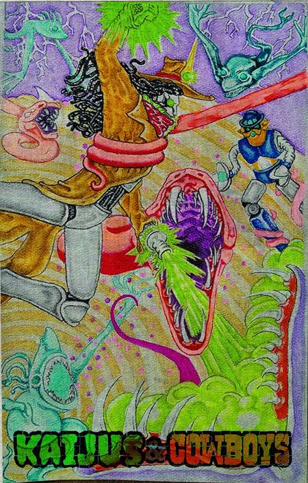 KAIJUS AND COWBOYS #3 (OF 12) CVR C HEATHER EWERS TAPESTRY VAR | MASSIVE PUBLISHING | Comicbookeroo