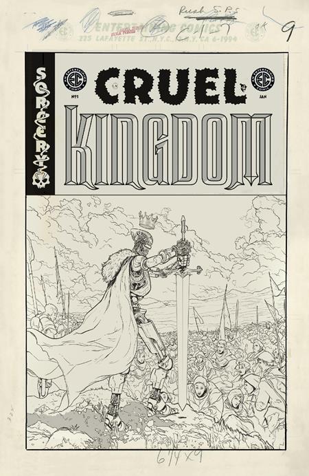 EC CRUEL KINGDOM #1 (OF 5) CVR G INC 1:20 ADAM POLLINA B&W ARTIST EDITION VAR - Comicbookeroo