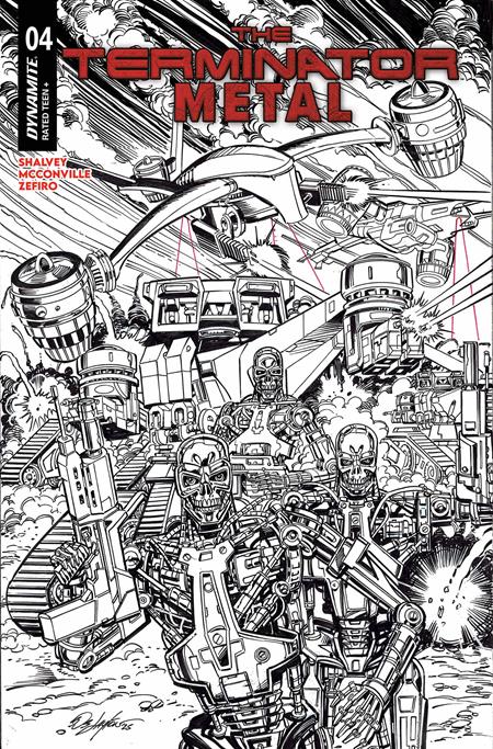 TERMINATOR METAL #4 CVR J INC 1:5 BOB LAYTON LINE ART TRADE DRESS FOC BONUS VAR (28 Jan Release)