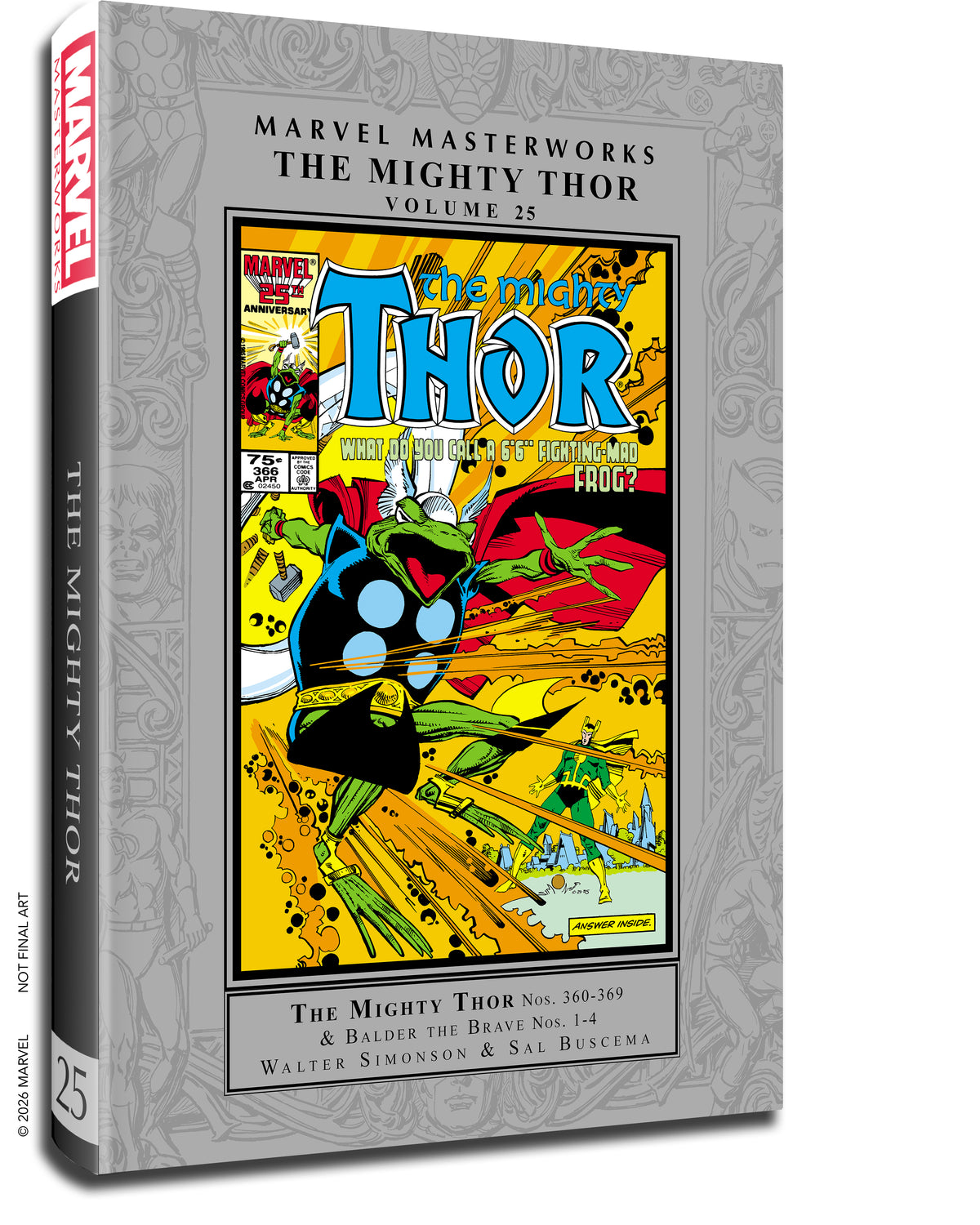 MARVEL MASTERWORKS THE MIGHTY THOR HC VOL 25 WALTER SIMIONSON REGULAR EDITION | CLOVER PRESS | Comicbookeroo