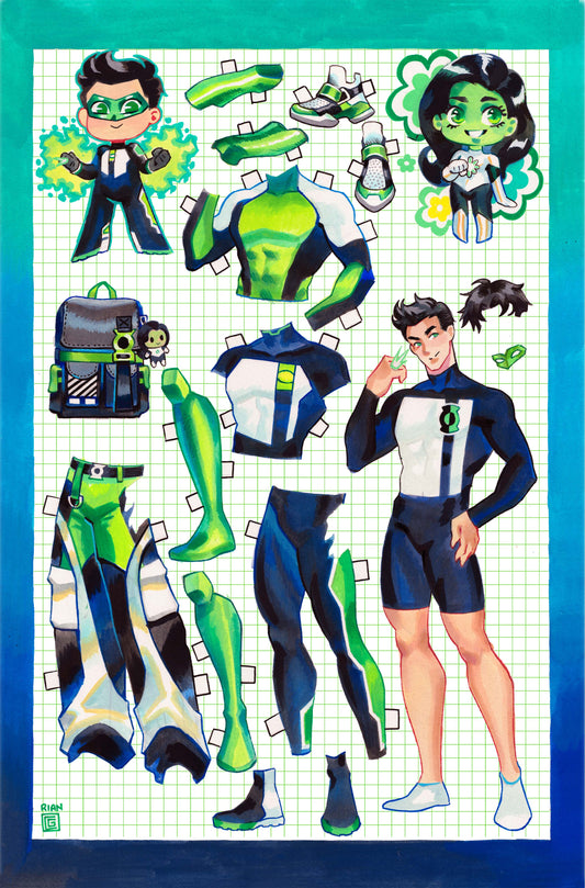 GREEN LANTERN CORPS #24 CVR C RIAN GONZALES PAPER DOLL CARD STOCK VAR