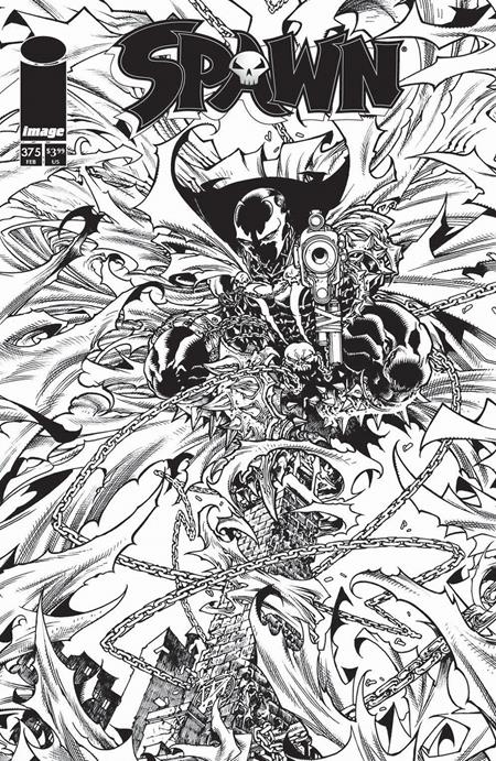 SPAWN #375 CVR B HARVEY TOLIBAO B&W VAR