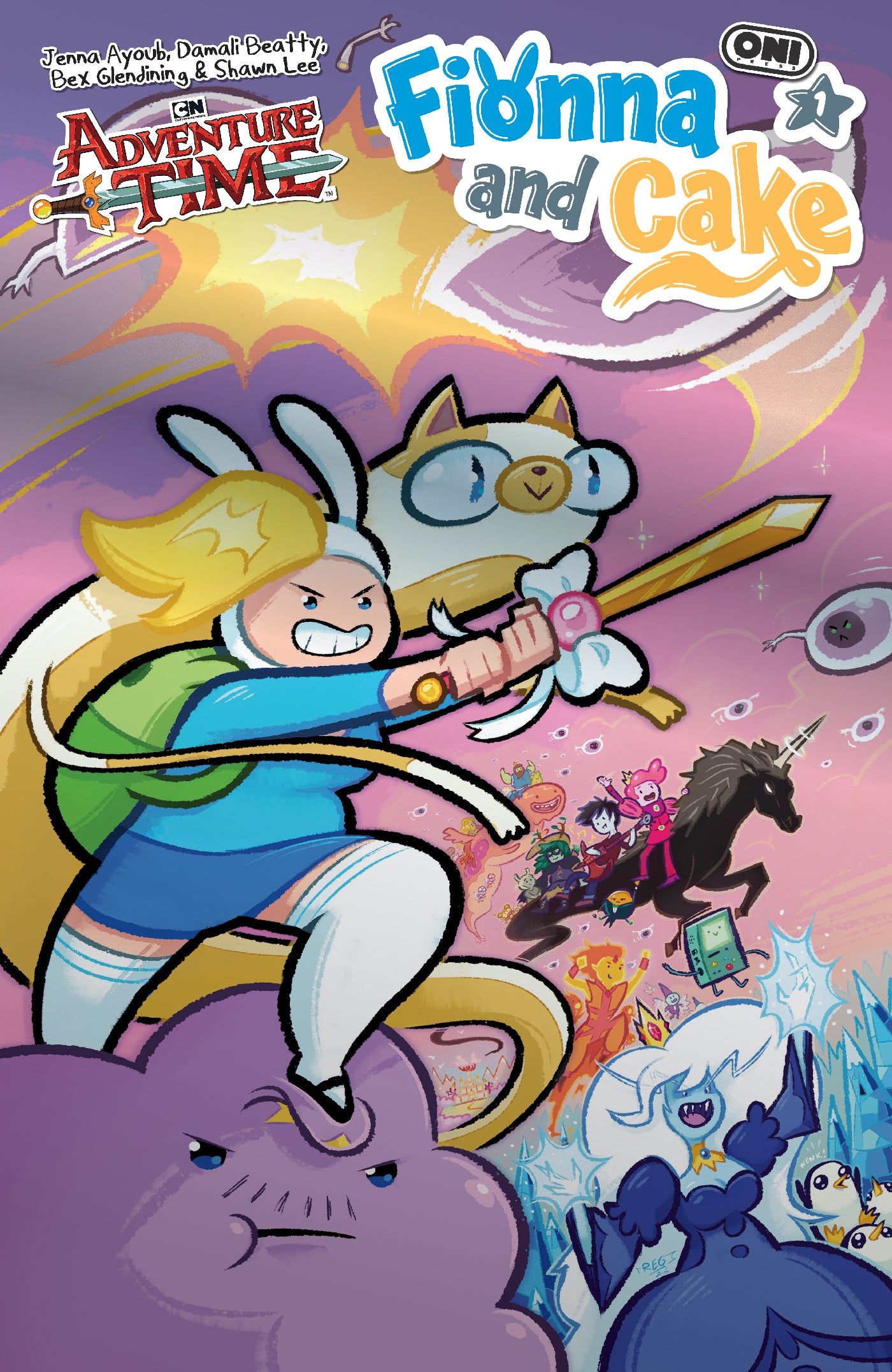 ADVENTURE TIME FIONNA & CAKE #1 COVER E REGGIE GRAHAM FOIL VAR | ONI PRESS | Comicbookeroo