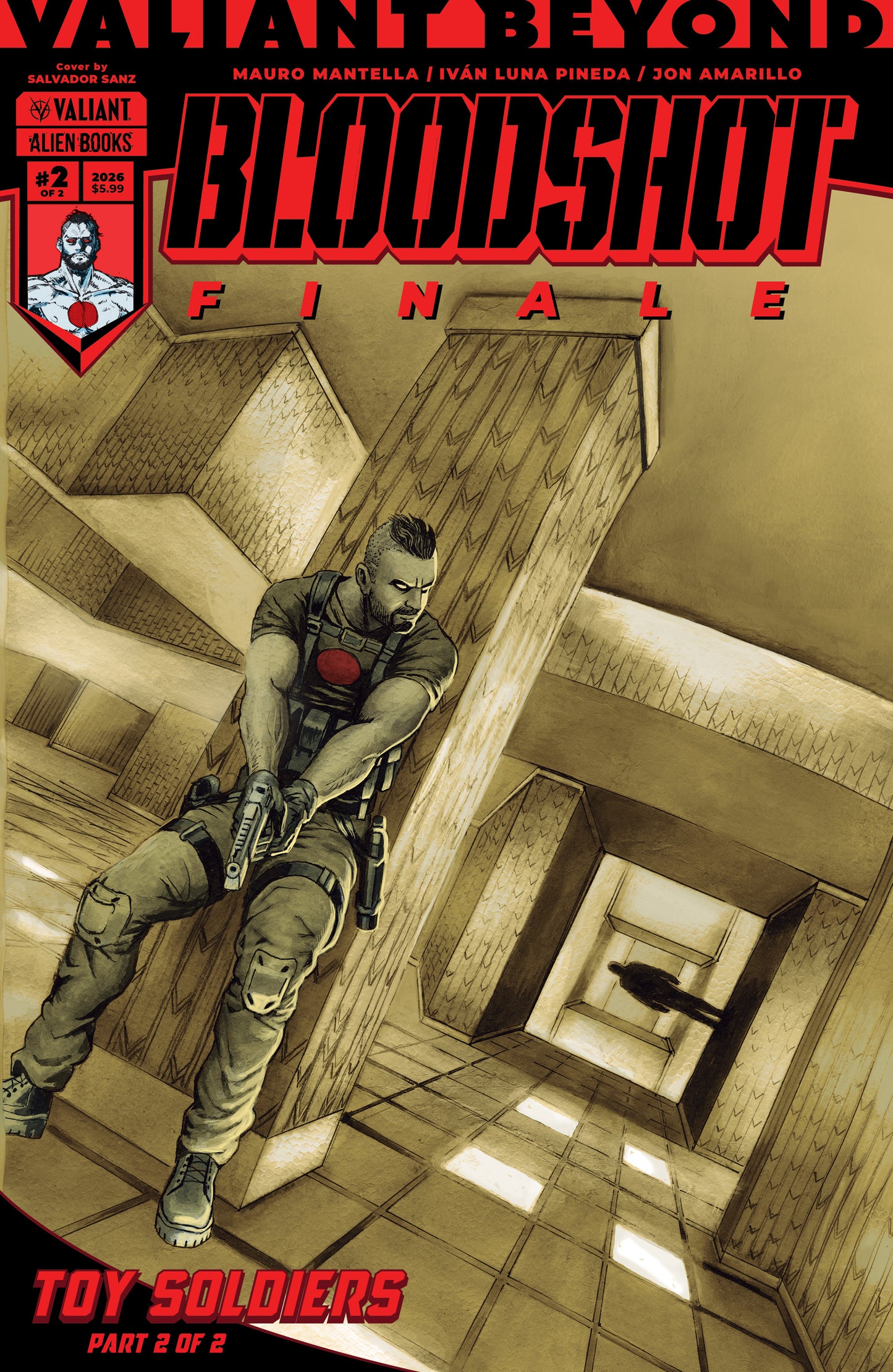 VALIANT BEYOND BLOODSHOT #8--TOY SOLDIERS #2 FINALE COVER A (SANZ) | IDW PUBLISHING | Comicbookeroo