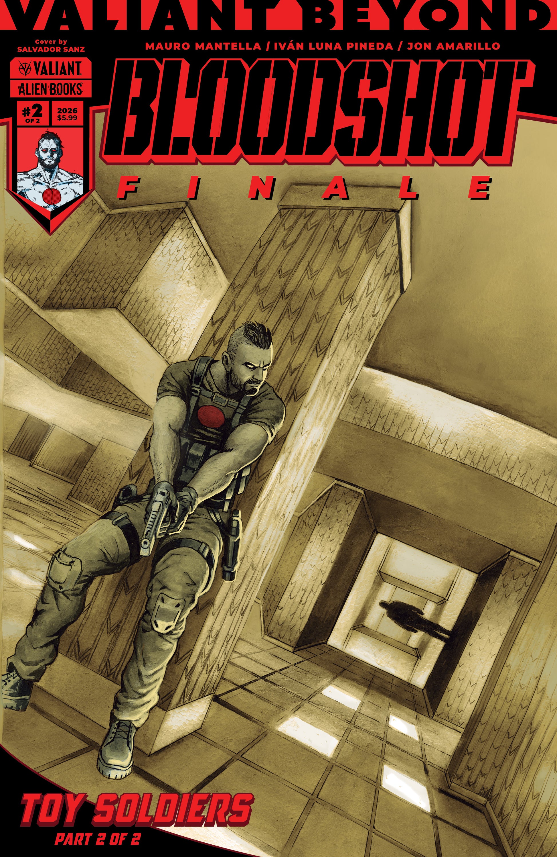 VALIANT BEYOND BLOODSHOT #8--TOY SOLDIERS #2 FINALE COVER A (SANZ) | IDW PUBLISHING | Comicbookeroo