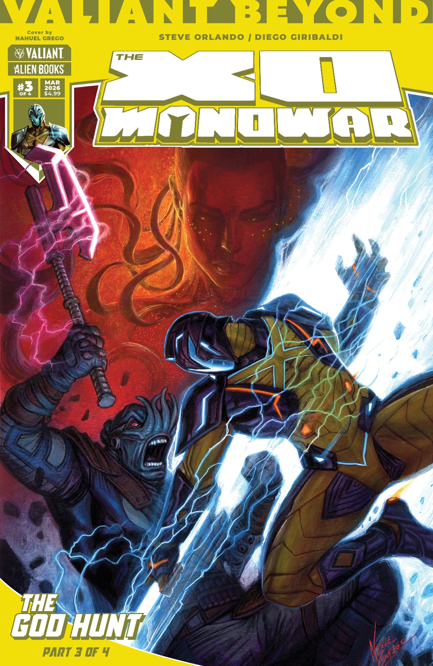 VALIANT BEYOND X-O MANOWAR #7 (OF 4) (OF 4)--THE GOD HUNT #3 COVER A (GREGO) (Backorder, Allow 4-5 Weeks)