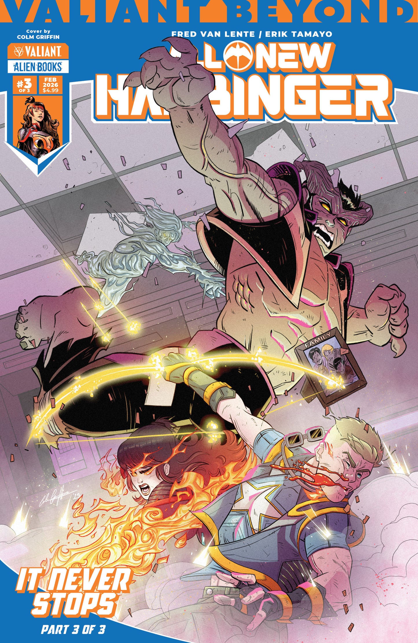 VALIANT BEYOND ALL NEW HARBINGER #6 (OF 3) (OF 3)--IT NEVER STOPS #3 COVER A (GRIFFIN) (Backorder, Allow 4-5 Weeks)