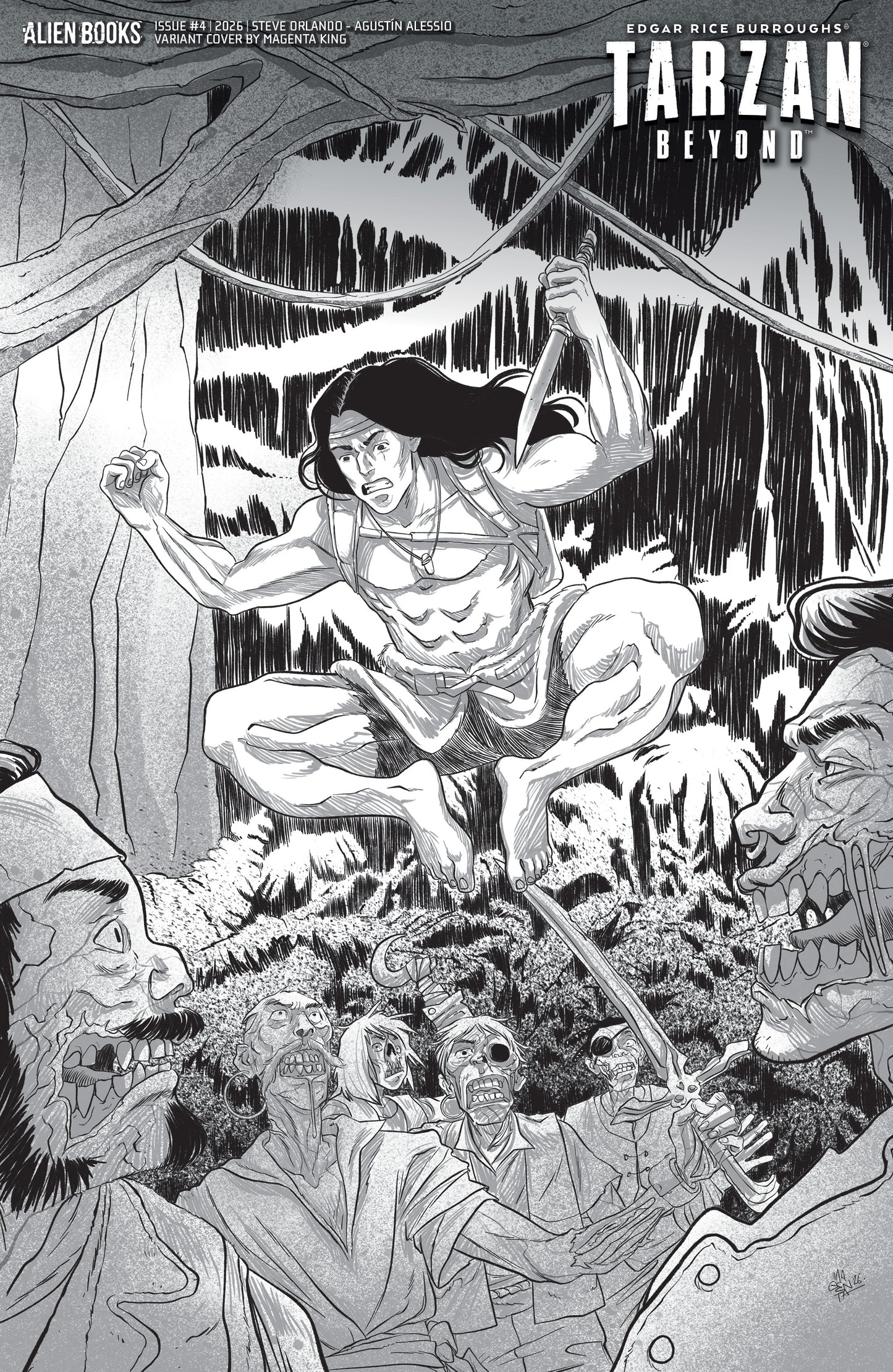 TARZAN BEYOND #4 VAR D (KING B&W) (16 Dec Release)
