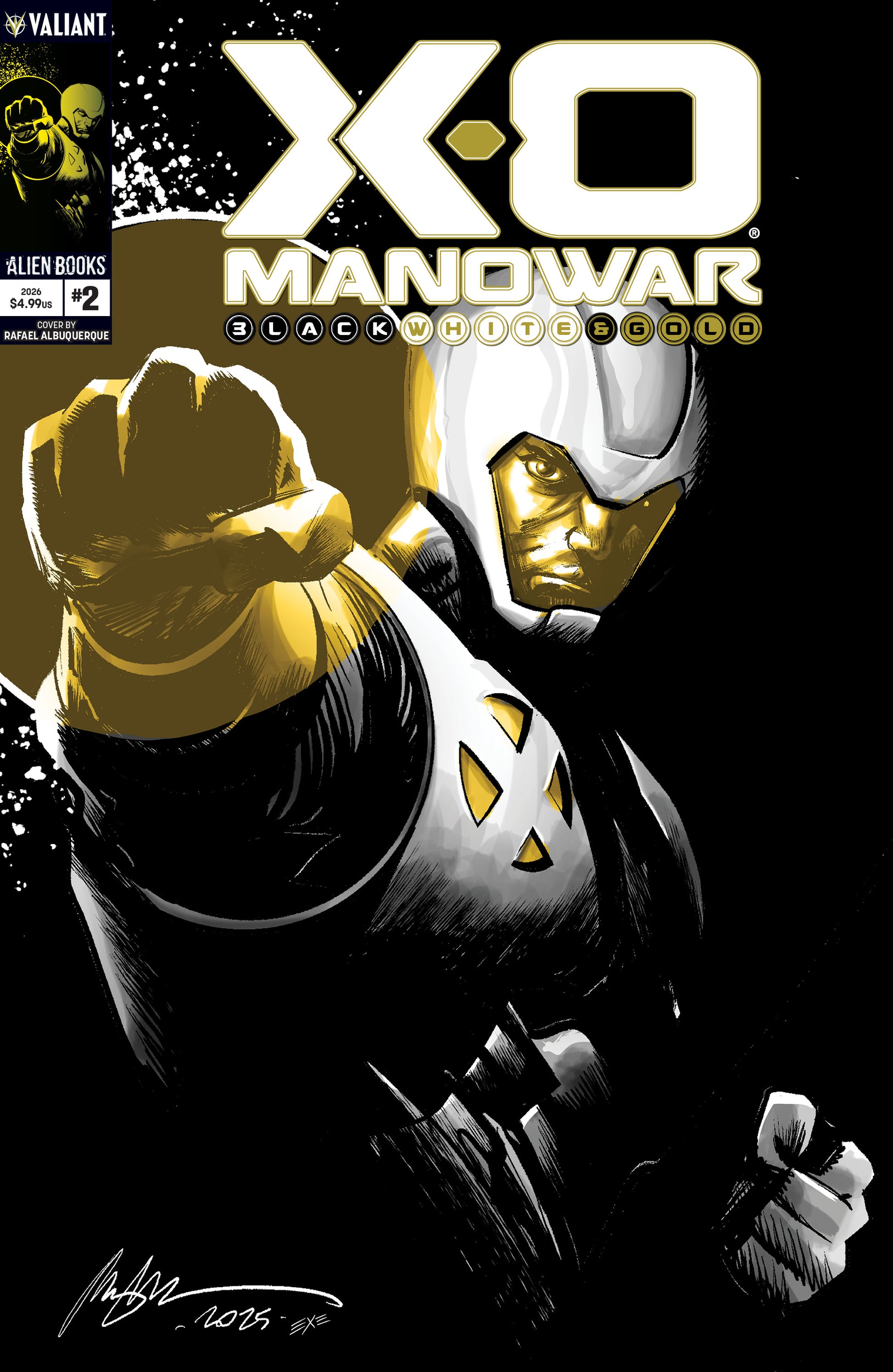 X-O MANOWAR BLACK, WHITE & GOLD #2 COVER A (ALBUQUERQUE) | IDW PUBLISHING | Comicbookeroo