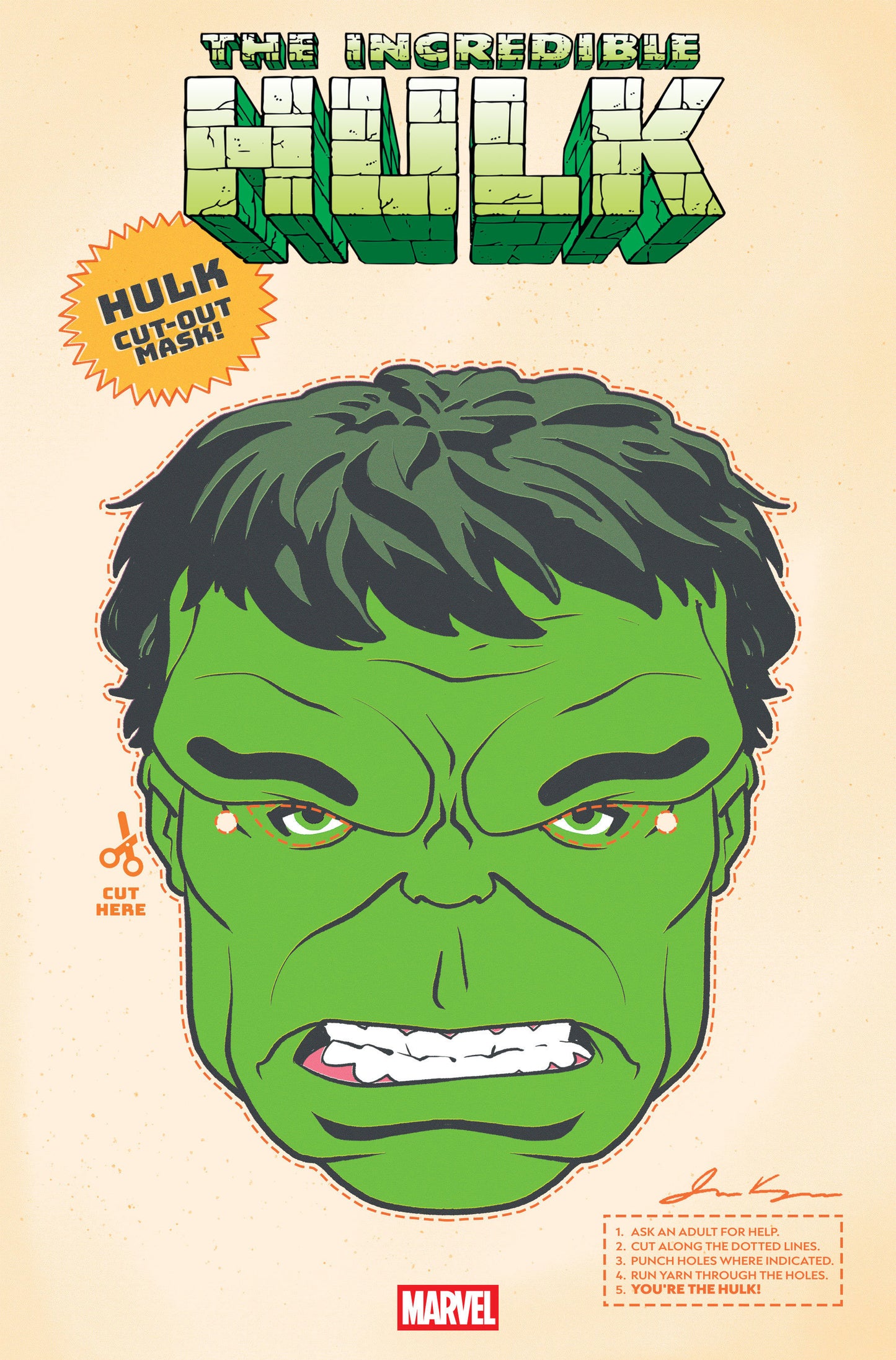 INCREDIBLE HULK #29 RETRO HALLOWEEN MASK VAR (Backorder, Allow 4-5 Weeks)