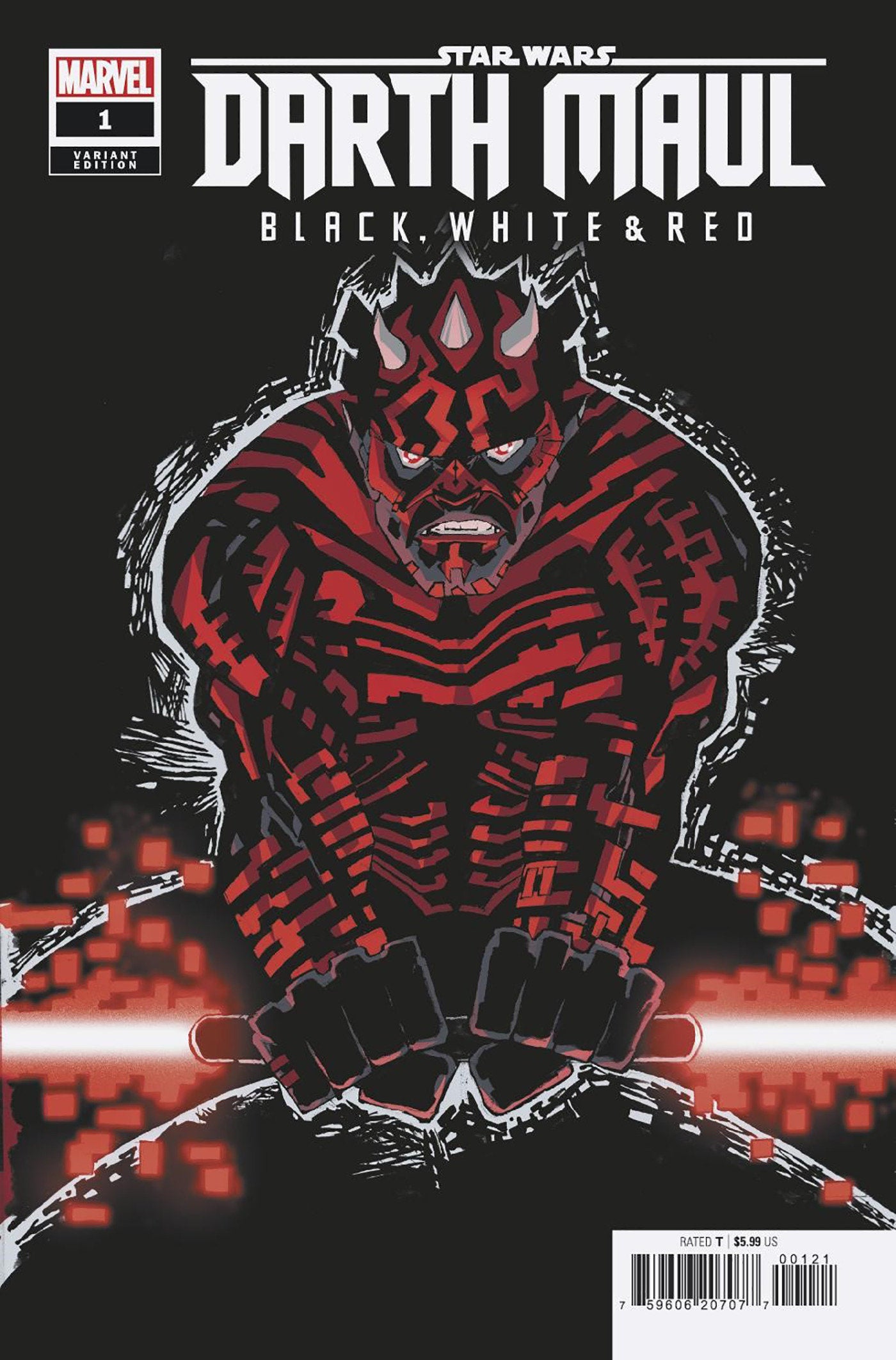 STAR WARS DARTH MAUL BLACK WHITE & RED #1 FRANK MILLER VAR (Backorder, Allow 3-4 Weeks)