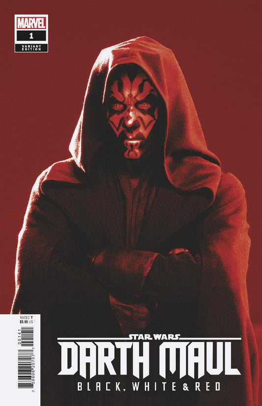 STAR WARS DARTH MAUL BLACK WHITE & RED #1 MOVIE VAR (Backorder, Allow 2-3 Weeks)