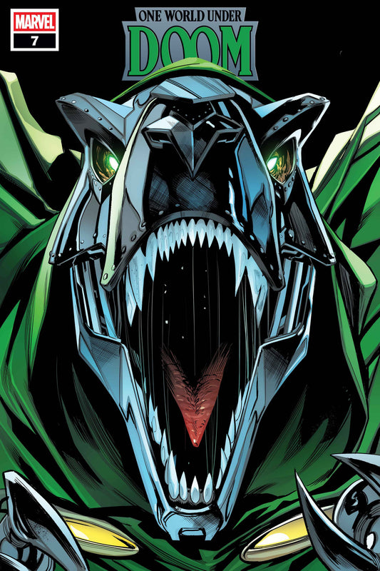 ONE WORLD UNDER DOOM #7 (OF 9) (OF 9) GEOFF SHAW DOOMASAUR VAR (Backorder, Allow 4-5 Weeks)
