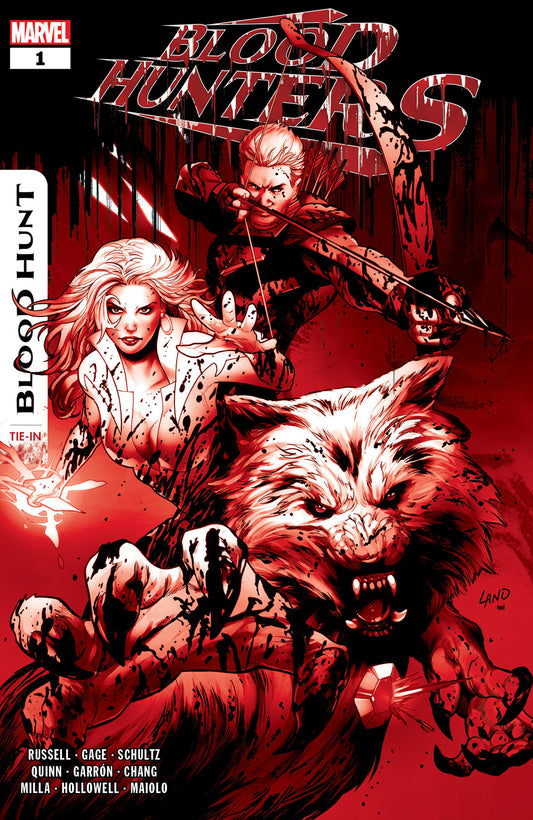 BLOOD HUNTERS (2024) #1 (OF 4) 2ND PTG GREG LAND BLOOD SPLATTER VAR (Backorder, Allow 4-5 Weeks) - Comicbookeroo